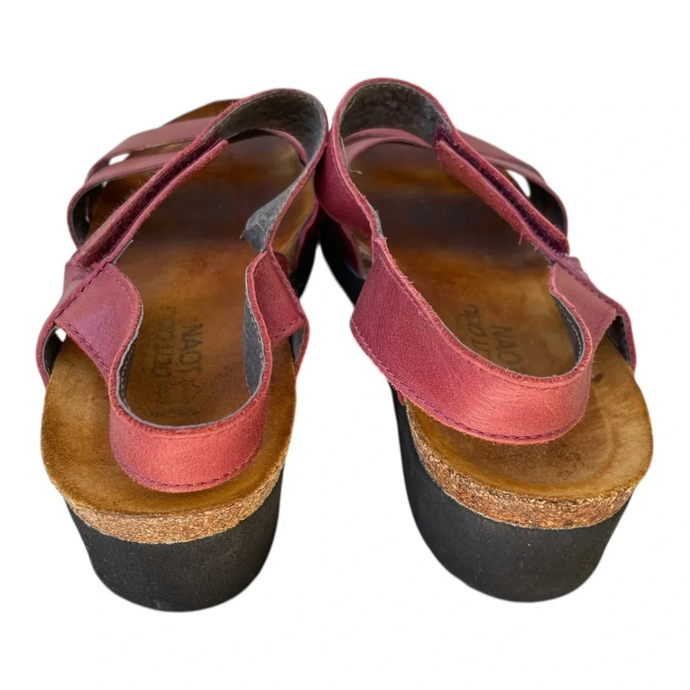 Naot Women’s Kayla Red Leather Strappy Sandels Sz 10.5 - Picture 8 of 10